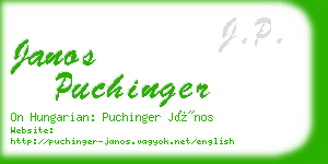 janos puchinger business card